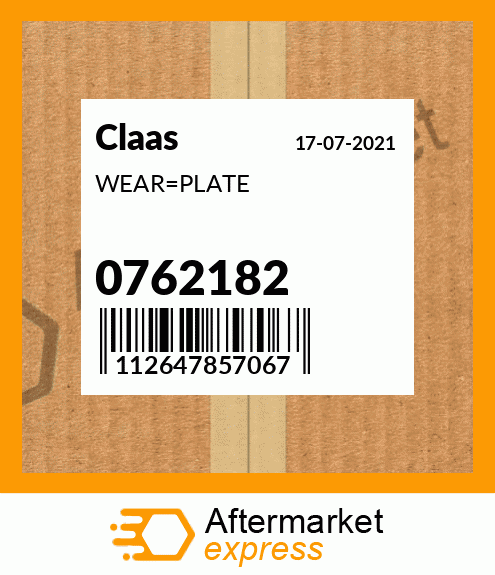 Spare part 0762182 + WEAR_PLATE