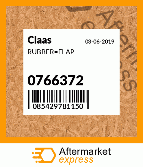 Spare part 0766372 + RUBBER_FLAP