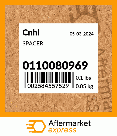 Spare part 0110080969 + SPACER