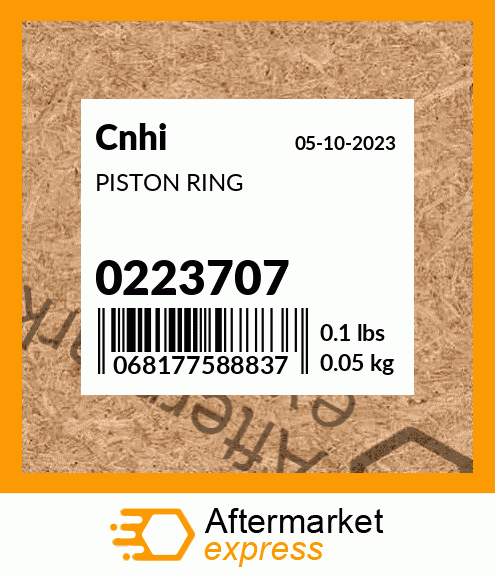 Spare part 0223707 + PISTON RING