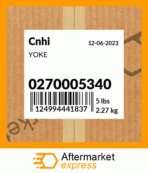 Spare part 0270005340 + YOKE