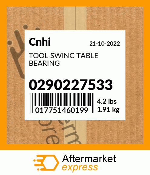 Spare part 0290227533 + TOOL SWING TABLE BEARING