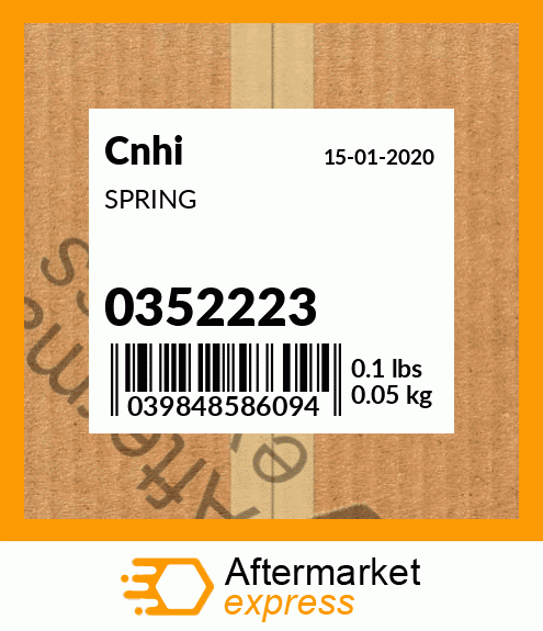 Spare part 0352223 + SPRING