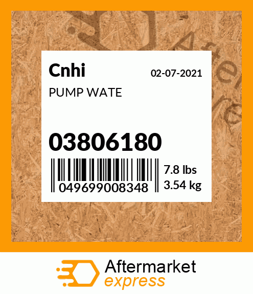 Spare part 03806180 + PUMP WATE