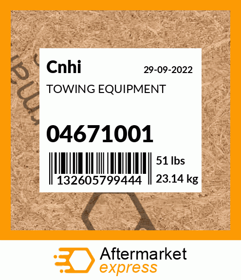 Spare part 04671001 + TOWING EQUIPMENT