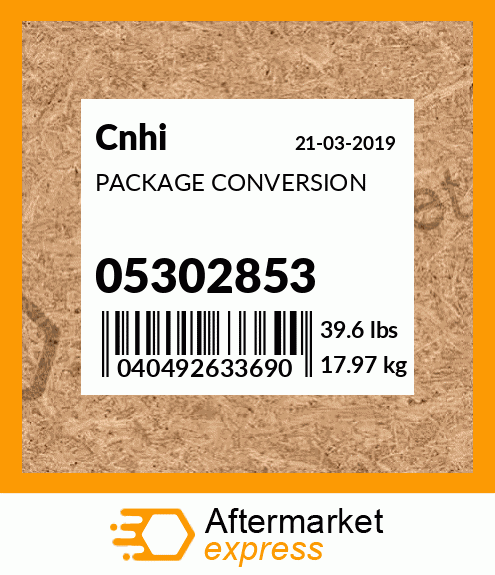 Spare part 05302853 + PACKAGE CONVERSION