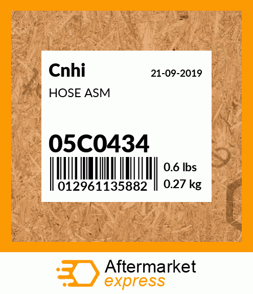 Spare part 05C0434 + HOSE ASM