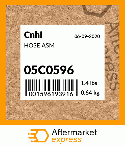 Spare part 05C0596 + HOSE ASM