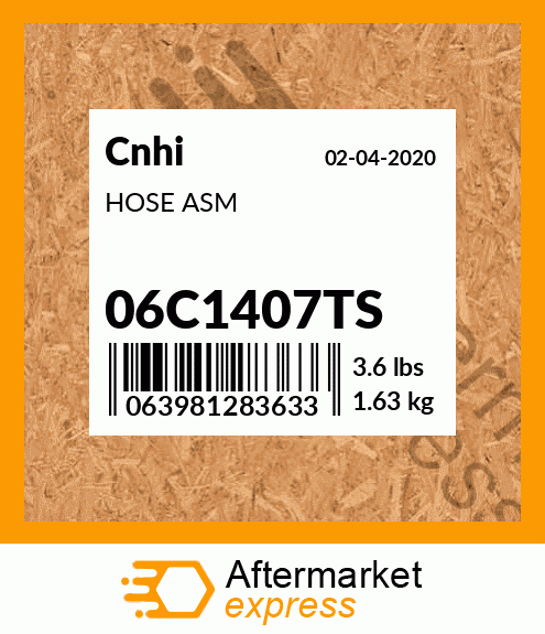 Spare part 06C1407TS + HOSE ASM