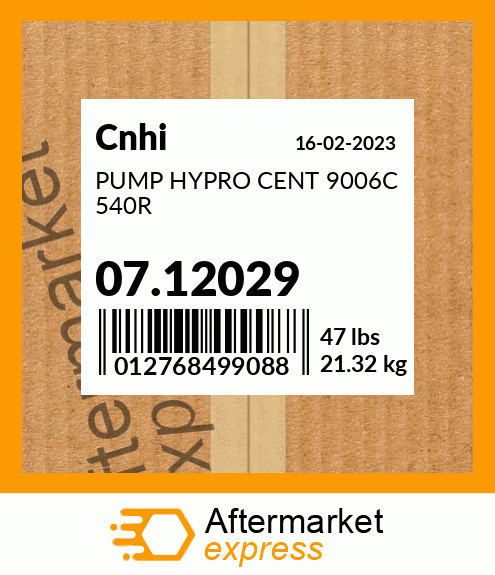 Spare part 07.12029 + PUMP HYPRO CENT 9006C 540R