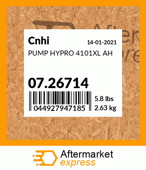 Spare part 07.26714 + PUMP HYPRO 4101XL AH