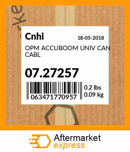 Spare part 07.27257 + OPM ACCUBOOM UNIV CAN CABL