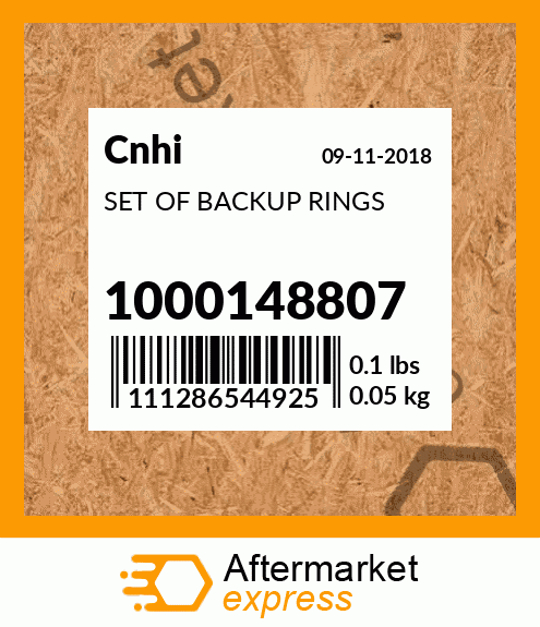 Spare part 1000148807 + SET OF BACKUP RINGS