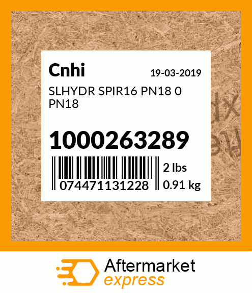 Spare part 1000263289 + SLHYDR SPIR16 PN18 0 PN18