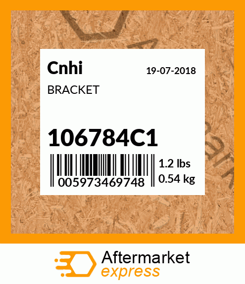 Spare part 106784C1 + BRACKET