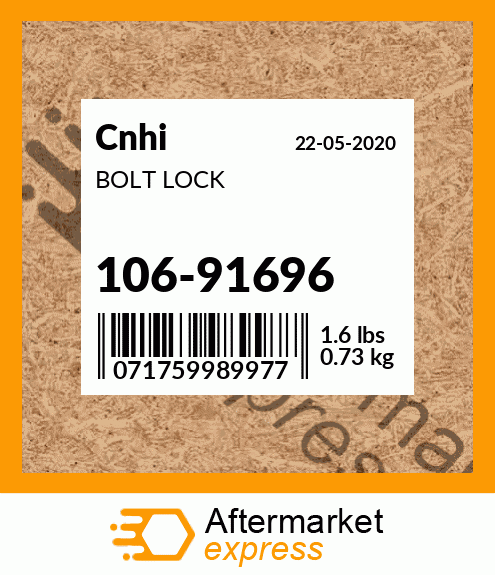 Spare part 106-91696 + BOLT LOCK