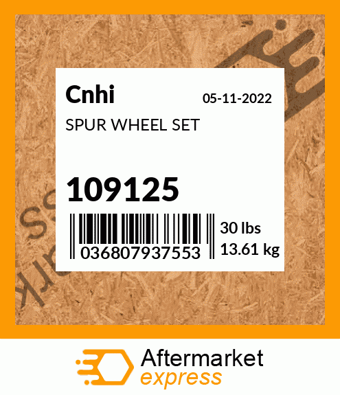 Spare part 109125 + SPUR WHEEL SET