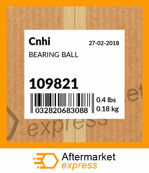 Spare part 109821 + BEARING BALL