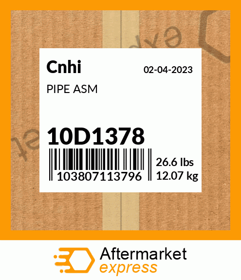 Spare part 10D1378 + PIPE ASM