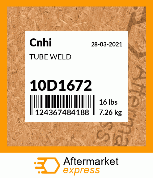 Spare part 10D1672 + TUBE WELD