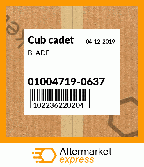 Spare part 01004719-0637 + BLADE