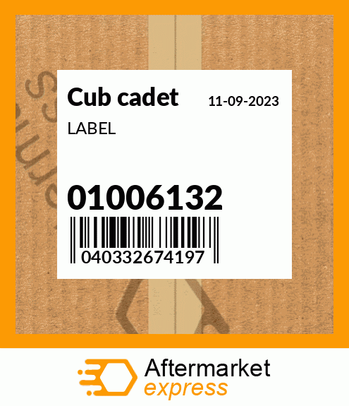 Spare part 01006132 + LABEL