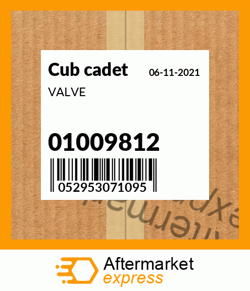 Spare part 01009812 + VALVE