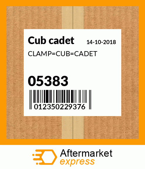 Spare part 05383 + CLAMP_CUB_CADET