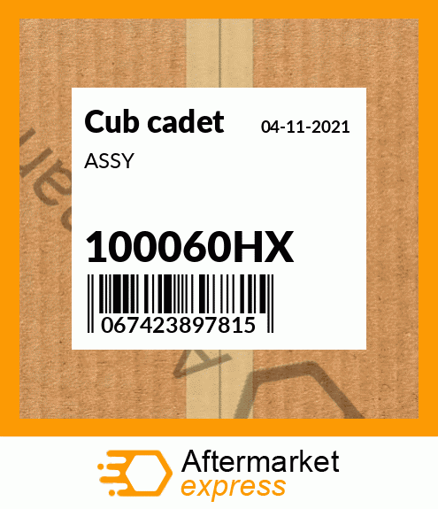 Spare part 100060HX + ASSY