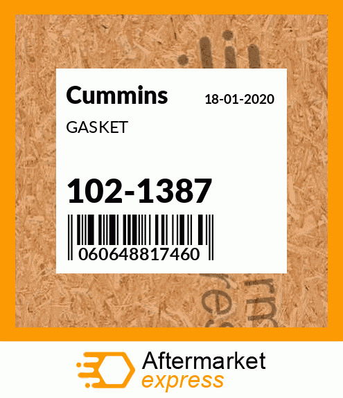 Spare part 102-1387 + GASKET