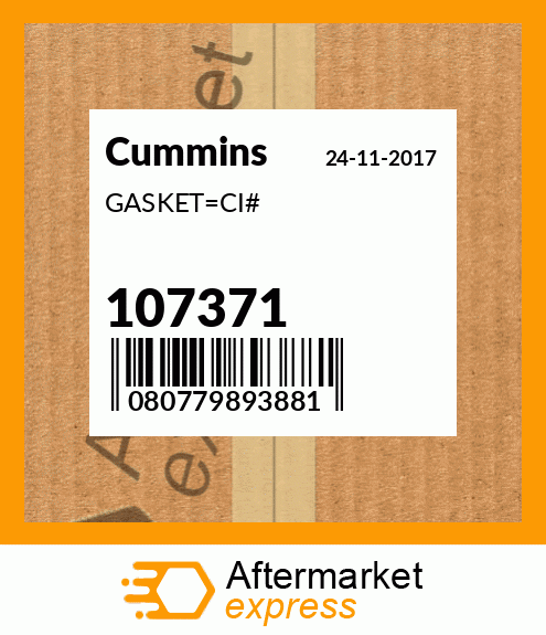 Spare part 107371 + GASKET_CI#