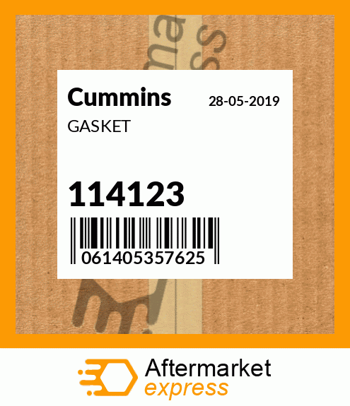 Spare part 114123 + GASKET