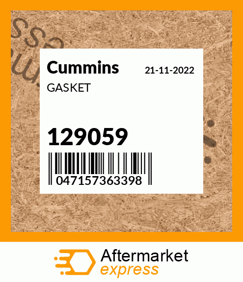 Spare part 129059 + GASKET