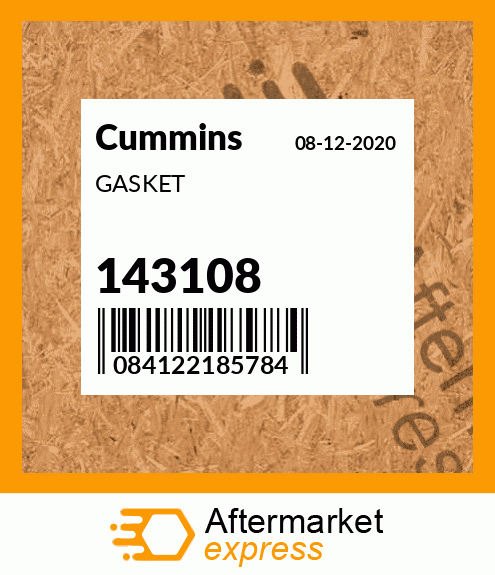 Spare part 143108 + GASKET