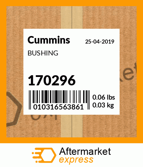 170296 - BUSHING fits Cummins | Price: $9.01