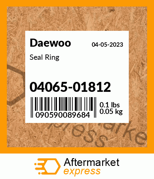 Spare part 04065-01812 + Seal Ring