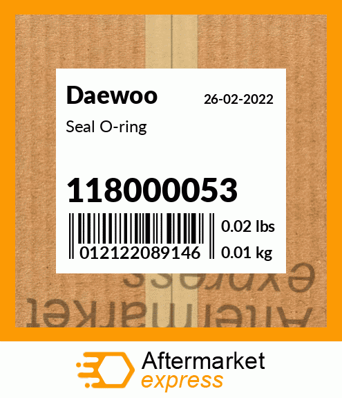 Spare part 118000053 + Seal O-ring