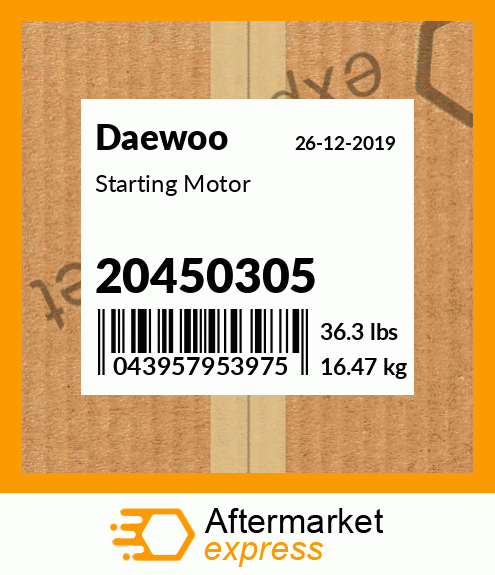 Spare part 20450305 + Starting Motor