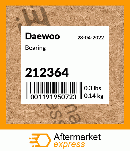 Spare part 212364 + Bearing