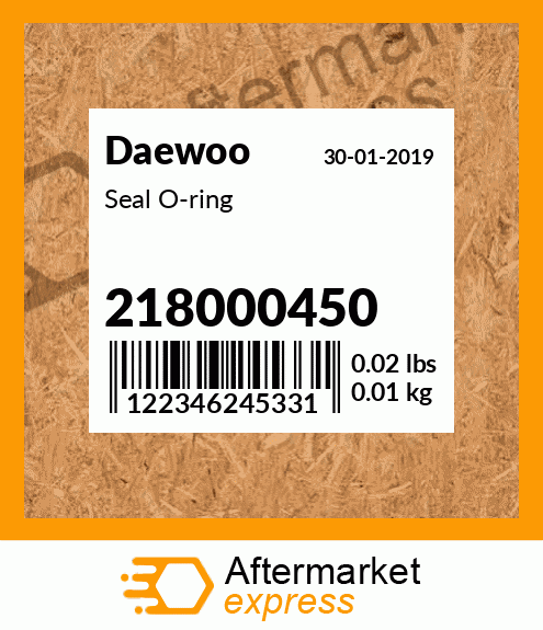 Spare part 218000450 + Seal O-ring