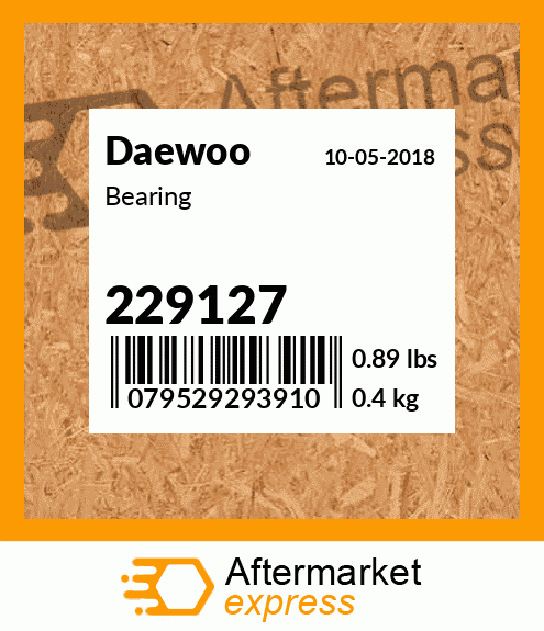 Spare part 229127 + Bearing