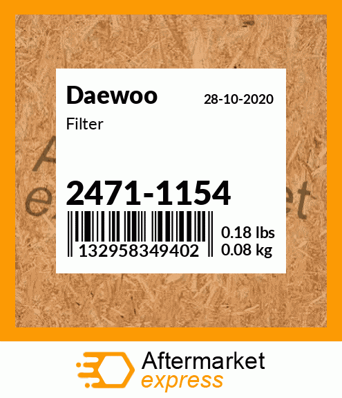 Spare part 2471-1154 + Filter