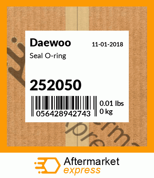 Spare part 252050 + Seal O-ring