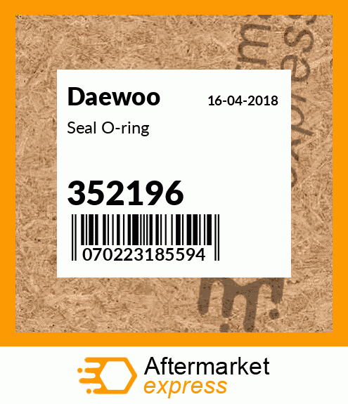 Spare part 352196 + Seal O-ring