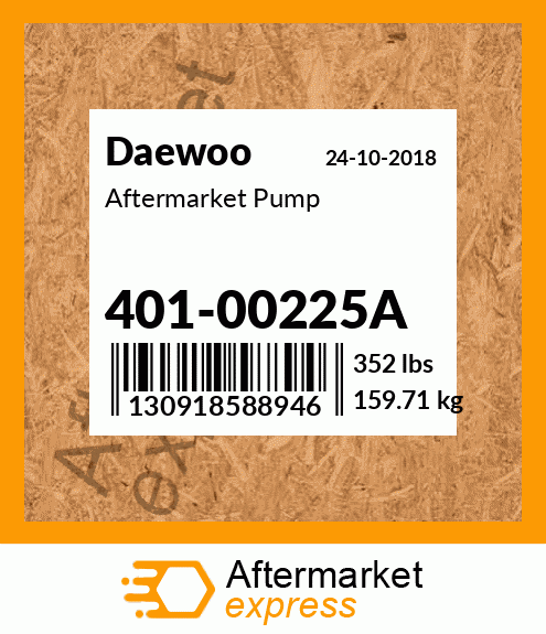 Spare part 401-00225A + Aftermarket Pump