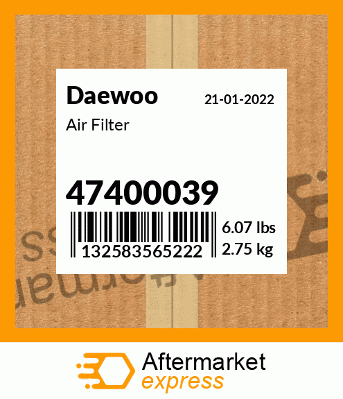 Spare part 47400039 + Air Filter