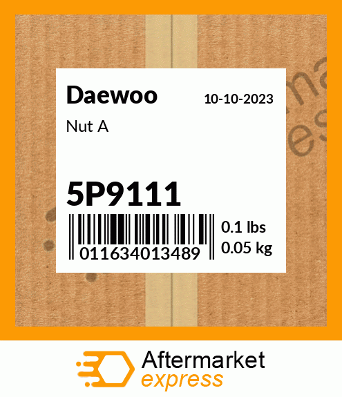 Spare part 5P9111 + Nut A