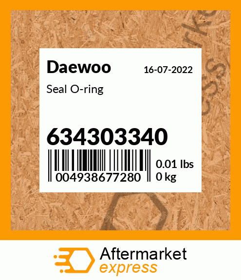 Spare part 634303340 + Seal O-ring