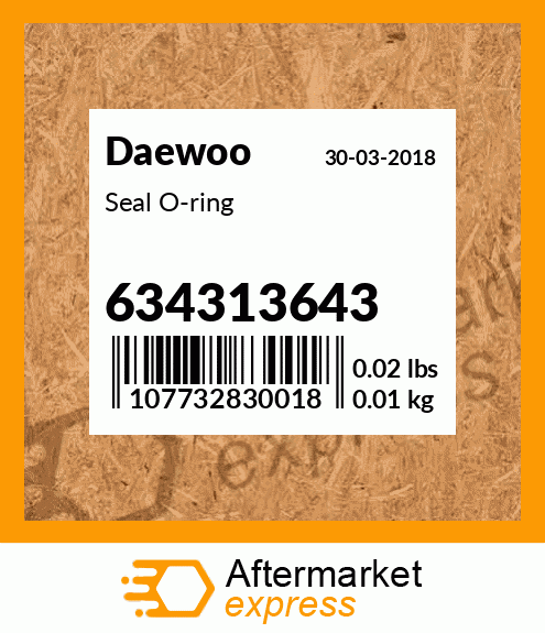 Spare part 634313643 + Seal O-ring