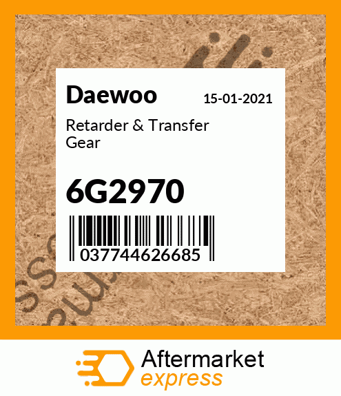 Spare part 6G2970 + Retarder & Transfer Gear